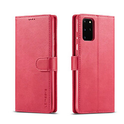 Etui en PU avec support rose pour votre Samsung Galaxy S20 Plus