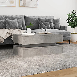 Acheter Maison Chic Table basse pour salon | Table à café avec lumières LED gris béton 90x50x40 cm -GKD43566