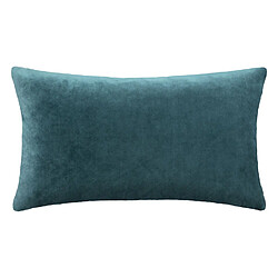 Atmosphera, Createur D'Interieur Coussin Dolce effet velours déhoussable 58x38 cm - Bleu canard