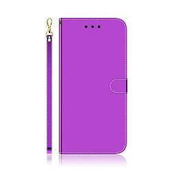 Wewoo Housse Coque Etui à rabat horizontal en surface miroir avec pour Sony Xperia 1 et logements cartesporte-monnaie et lanière Violet