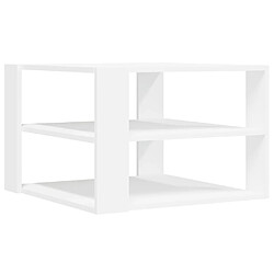 Acheter vidaXL Table basse blanc 59,5x59,5x40 cm bois d'ingénierie