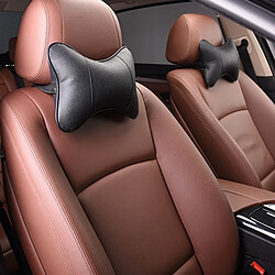 Wewoo 2 PCS MLC-06 Voiture Cou noir Oreiller Doux Version Belle Respirer Auto Tête Reste Coussin Appui-Tête Pad