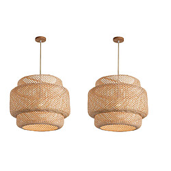 abat-jour en bambou pour suspension Dome Wicker