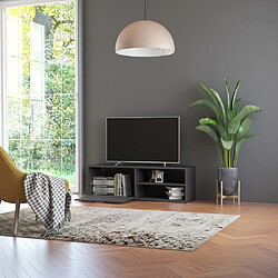 Avis vidaXL Meuble TV Gris 120x34x37 cm Bois d’ingénierie