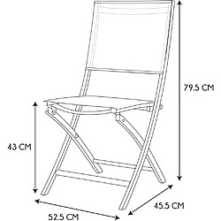 Avis The Home Deco Factory Chaise de jardin pliable en acier Elba vert.