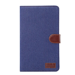 Wewoo Housse Étui bleu pour cartes et porte-monnaie cadre photo Huawei MediaPad T3 8.0 Denim Texture horizontale Flip en cuir avec titulaire fentes