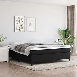 Maison Chic Lit Adulte - Lit simple Lit à sommier tapissier avec matelas moelleux - Meuble de Chambre - Noir 180x200 cm Tissu -MN74213