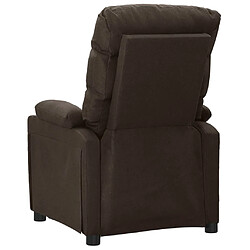 Avis vidaXL Fauteuil de massage Marron foncé Tissu