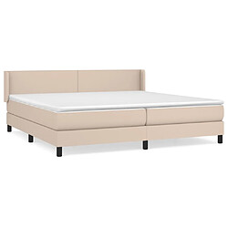 vidaXL Sommier à lattes de lit avec matelas Cappuccino 200x200 cm