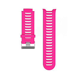 Wewoo Bracelet pour montre connectée Dragonne en silicone de couleur solide Garmin Forerunner 910XT rose rouge