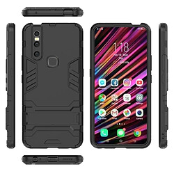 Wewoo Housse Coque antichoc PC + TPU pour VIVO V15, avec support (Noir) pas cher