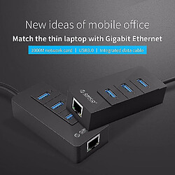 Avis Universal HR01-U3 3 ports Super Speed USB3.0 Splitter du moyeu avec carte réseau Ethernet externe Gigabit Ethernet