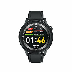 Chrono Montre Connectée pour hommes femmes Montre de Mesure de la température corporelle de l'oxygène sanguin et de la fréquence Cardiaque Montre de Surveillance du Sommeil traqueurs d'activité avec écran Tactile pour iOS Android-Noir