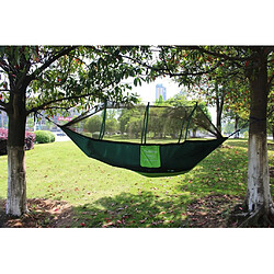 Arbre Double Hamac 2 Personne Balançoire Lit Patio Extérieur Avec Moustiquaire Vert Net