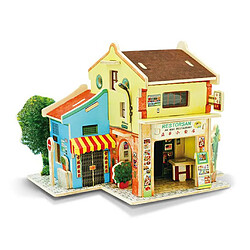 Avis Puzzle 3d en bois miniature 1/24 bricolage kit de maison de poupée modèle Chinatown en Malaisie