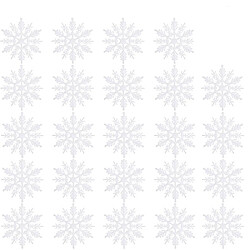 Universal (blanc) 24pcs Noël paillettes flocons de neige accrocher flocons de neige arbre décoration, blanc