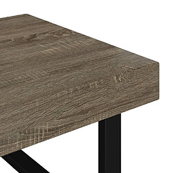 Acheter vidaXL Table basse Gris et noir 120x60x40 cm MDF et fer