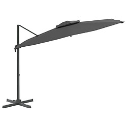 Avis Maison Chic Parasol Jardin | Parasol cantilever à double toit Anthracite 400x300 cm - GKD34914