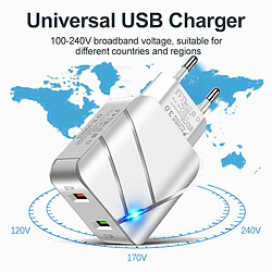 Avis Tête De Charge USB à Charge Rapide Pour Bureau De Bureau D'iPhone à La Maison De Bureau De Tablette Fonctionnant En Blanc