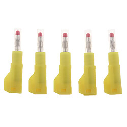 5pieces 4mm Banana Plug pour Sondes de Test Instrument Instrument Meter Connector jaune