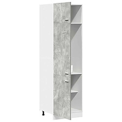 Avis vidaXL Armoire de réfrigérateur Gris béton 60x57x207 cm Aggloméré