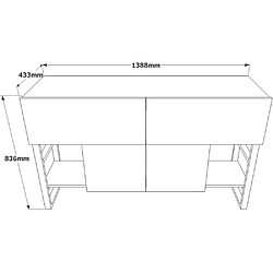 Avis Hanah Home Console en aggloméré et métal Vince.