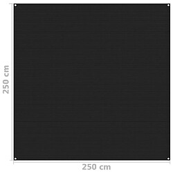 Avis vidaXL Tapis de tente 250x250 cm Noir