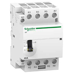 Schneider Electric contacteur - ict - commande manuelle - 63a - 4no - 240v - schneider acti9 a9c21864