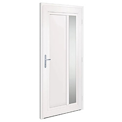 Avis vidaXL Porte d'entrée Blanc 98x208 cm PVC