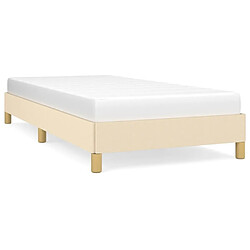 Maison Chic Lit adulte - Lit simple Cadre de lit,Structure du lit Contemporain Crème 90 x 200 cm Tissu -MN67157