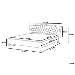 Avis Beliani Lit en cuir PU noir 160 x 200 cm METZ