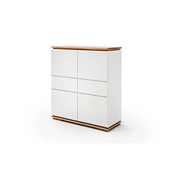 Pegane Commode en laqué blanc mat - L102 x H115 x P40 cm