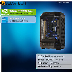 Sedatech PC Gamer Pro Tower • Intel i5-12400F • RTX4080 Super • 32Go RAM • 1To SSD M.2 • sans OS