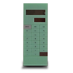 Totalcadeau Calculatrice de poche avec pince à documents vert