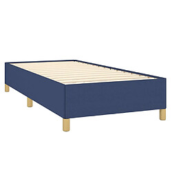 Avis vidaXL Sommier à lattes de lit avec matelas Bleu 90x190 cm Tissu