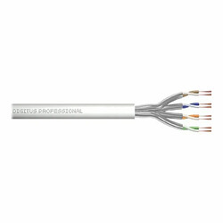 DIGITUS Professional Câble en vrac 305 m U - FTP (Paire torsadée blindée) CAT 6a sans halogène, bloqué gris