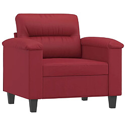 Maison Chic Fauteuil Relax pour salon | Fauteuil Rouge bordeaux 60 cm Similicuir -GKD74919