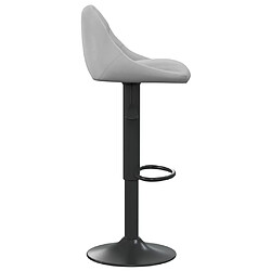 Avis vidaXL Tabouret de bar Gris clair Velours