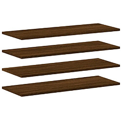 vidaXL Étagères murales 4 pcs chêne marron 80x30x1,5cm bois ingénierie