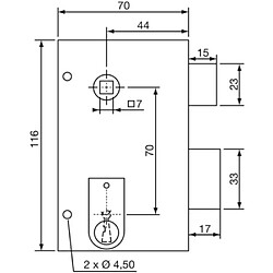 Yale Serrure applique verticale YAV37D pas cher