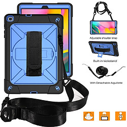 Wewoo Housse Coque Pour Galaxy Tab A 10.1 2019 T510 couleur contrastée Silicone + PC Combinaison avec support noir + bleu pas cher