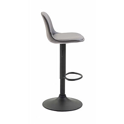 Avis Decoshop26 Tabouret de bar avec repose-pieds design moderne en synthétique bleu pieds en métal noir mat 10_0000277