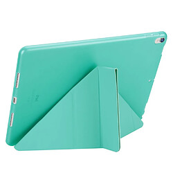 Acheter Etui en PU stand en origami cyan pour votre Apple iPad Air 10.5 (2019)/Pro 10.5 pouces (2017)