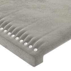 Acheter vidaXL Tête de lit à LED Gris clair 144x5x118/128 cm Velours