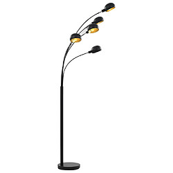 Avis vidaXL Lampadaire 200 cm 5 x E14 Noir et doré