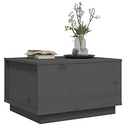 Avis vidaXL Table basse Gris 60x50x35 cm Bois massif de pin