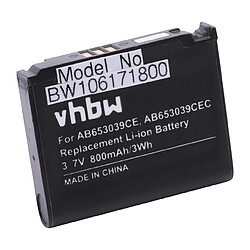 vhbw Li-Ion Batterie 800mAh 3.7V pour téléphone smartphone Samsung SGH-U808, SGH-U900 Soul, SGH-U900V, SGH-U908, SGH-Z240, SGH-E950 comme AB653039CE.