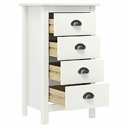 Avis Maison Chic Commode Buffet - Meuble de rangement Hill Blanc 46x35x80 cm Bois de pin solide -GKD65121