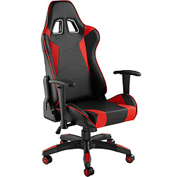 Avis Helloshop26 Fauteuil de bureau chaise siège sport gamer noir/rouge 08_0000371