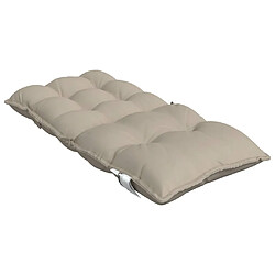 Acheter vidaXL Coussins de chaise à dossier bas lot de 4 taupe tissu oxford